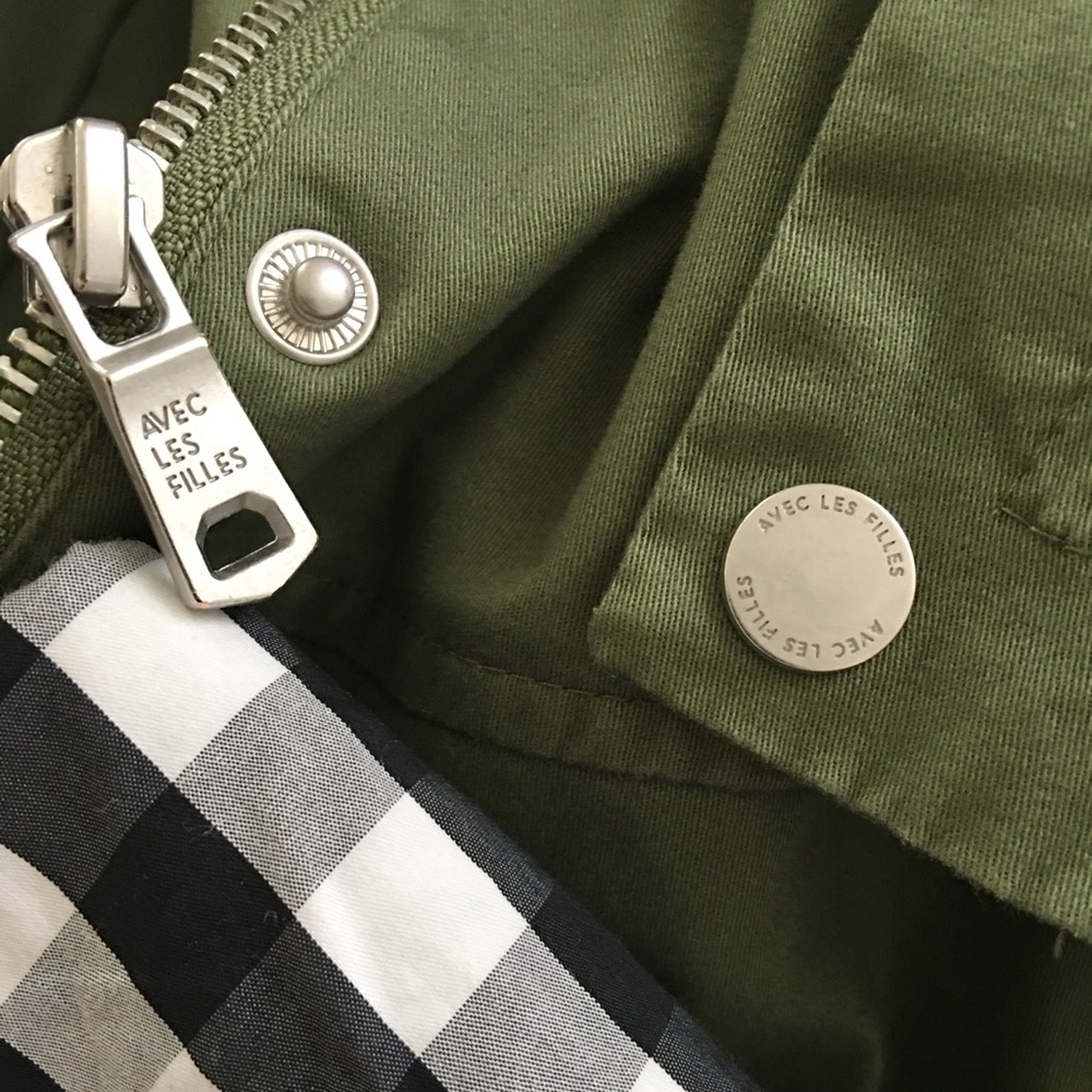 π AVEC LES FILLES Gingham Trim Cape Jacket S - Picture 7 of 8
